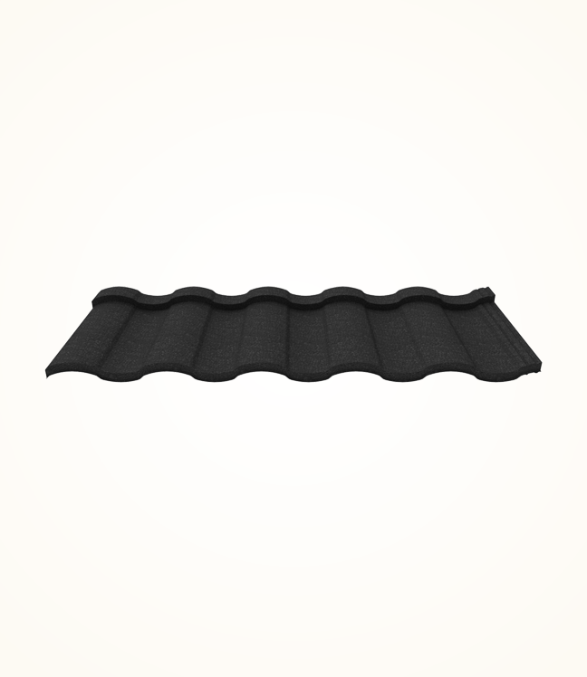 Stone Coated Roman Roofing Tiles - Charcoal Grey
