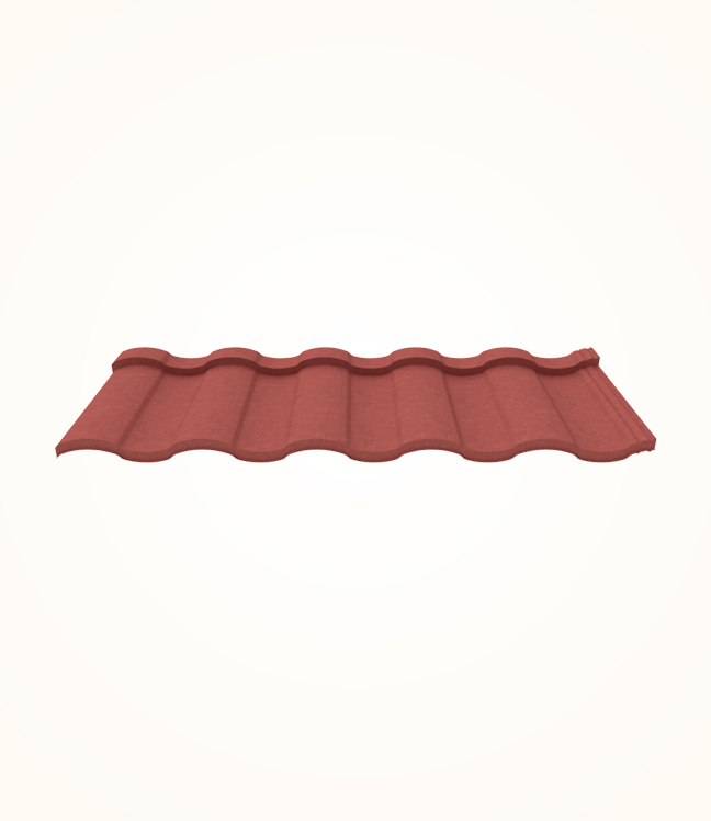 Stone Coated Roman Roofing Tiles - Tile Red