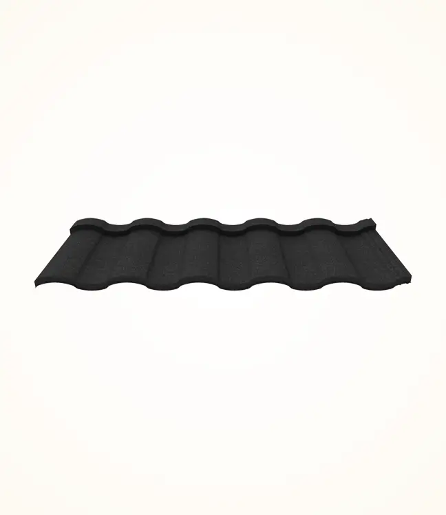 Stone Coated Roman Roofing Tiles - Charcoal Grey