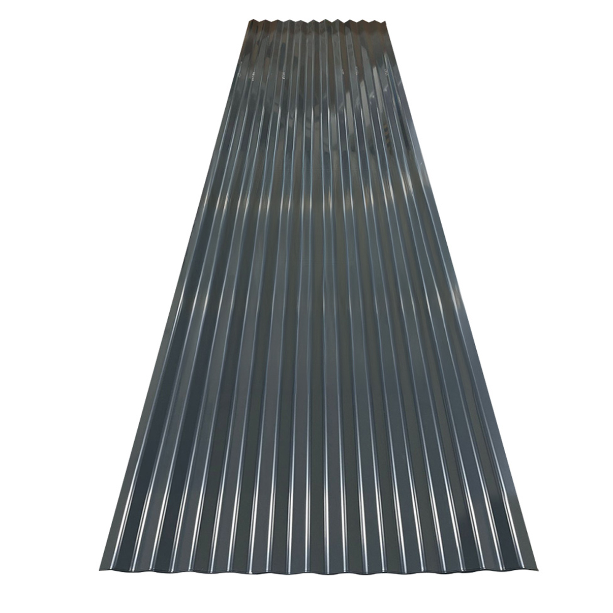 Corrugated Wave Glossy Charcoal Grey