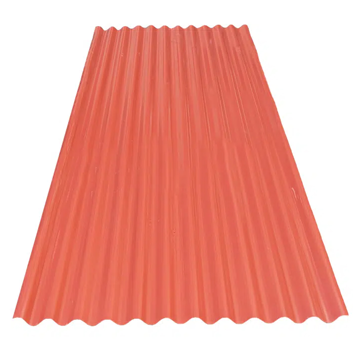 Corrugated Wave Glossy Brick Red