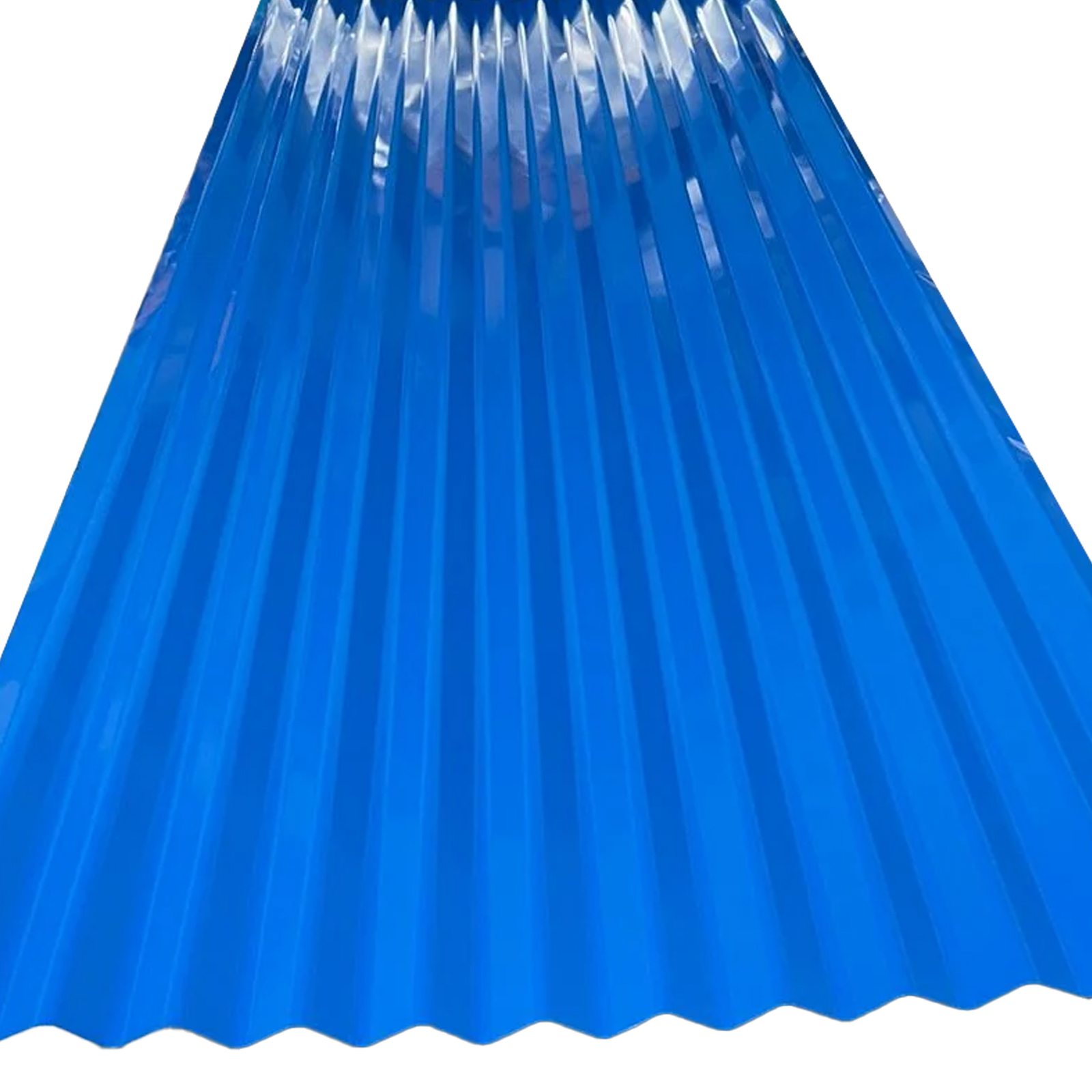 Corrugated Wave Glossy Ocean Blue