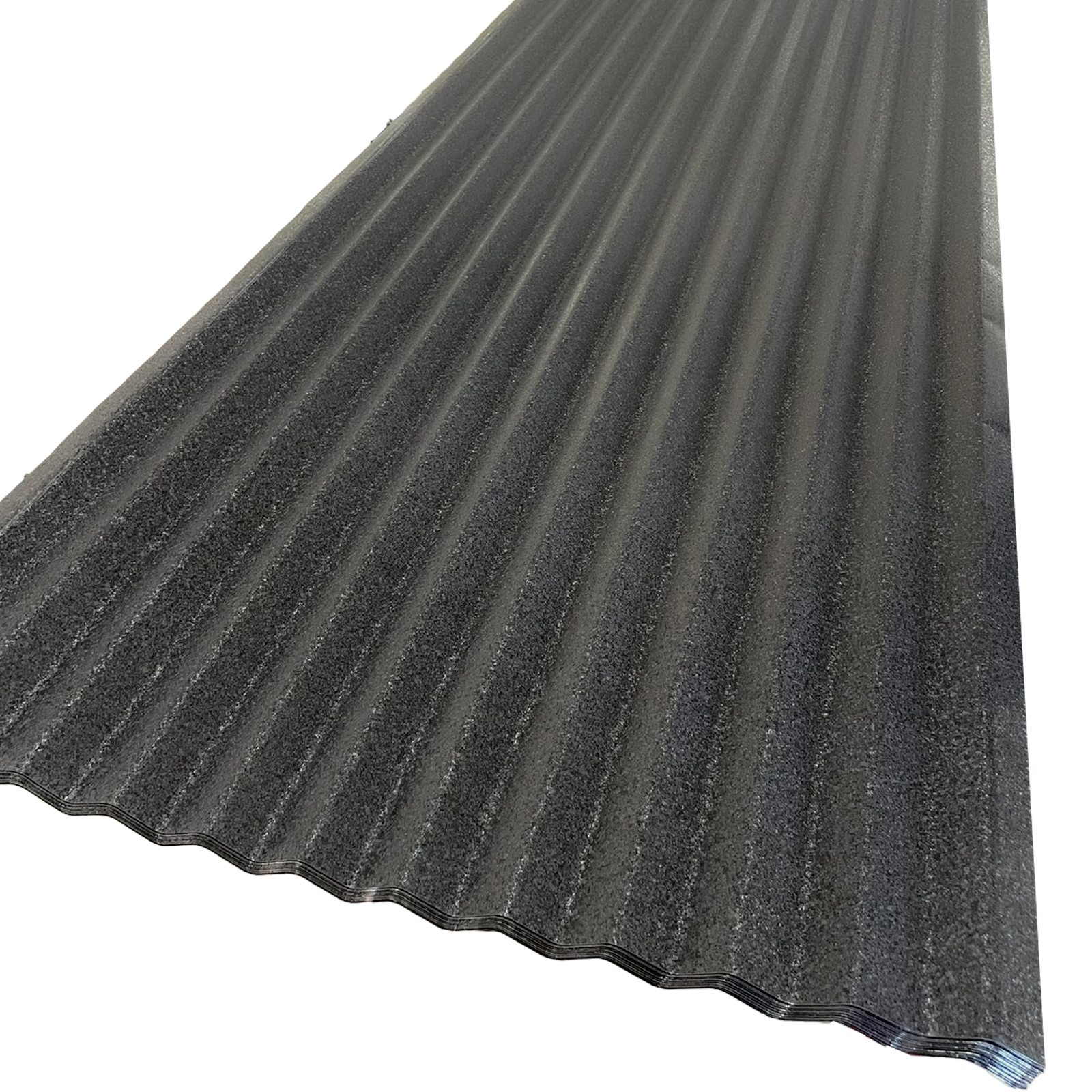 Corrugated Wave Matte Charcoal Grey